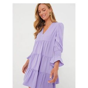 Tuckernuck Pomander Place Purple Lilac Crepe Kenzo Mini Dress Size Small